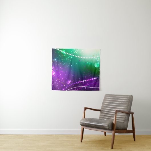 Mardi Gras Lila Hintergrund Wandteppich (Beispiel (Horizontal))