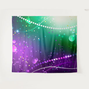 Mardi Gras Lila Hintergrund Wandteppich
