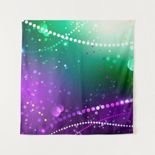Mardi Gras Lila Hintergrund Wandteppich