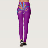 Mardi Gras Lila Mask Leggings (Rückseite)