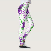Mardi Gras Lila Mask und Confetti Leggings (Rechts)