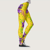 Mardi Gras Lila Mask und Confetti Leggings (Rechts)