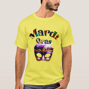 Mardi Gras - Lila Maske am Dienstag New Orleans T-Shirt