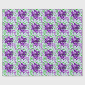 Mardi Gras Lila Maske mit Confetti Geschenkpapier (Flach)