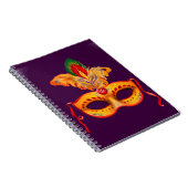 Mardi gras, lila Maskerade Notizblock (Rechte Seite)
