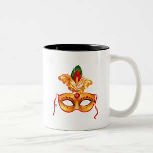 Mardi gras, lila Maskerade Zweifarbige Tasse