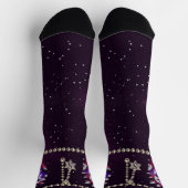 Mardi Gras Lila Pendant Knöchel Socken (Oben)