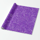 Mardi Gras Lila Solid Color Imitats Glitzer Bling Geschenkpapier (Ungerollt)