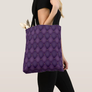 MARDI GRAS LILA TUFTED DIAMOND PATTERN TASCHE