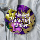 Mardi Gras Lila und Goldmasquerade Masqueras Button (Beispiel)