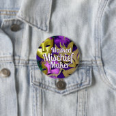 Mardi Gras Lila und Goldmasquerade Masqueras Button (Beispiel)