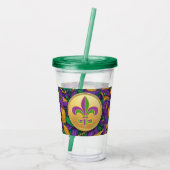 Mardi Gras Lilie Acryltrinkbecher (Rückseite)