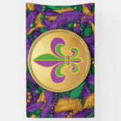Mardi Gras Lilie Banner (Vertikal)