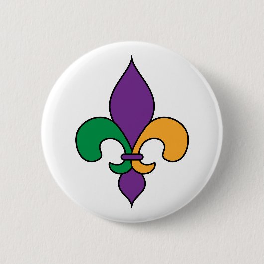 Mardi Gras Lilie Button (Vorderseite)