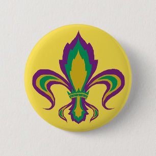 Mardi Gras Lilie Button