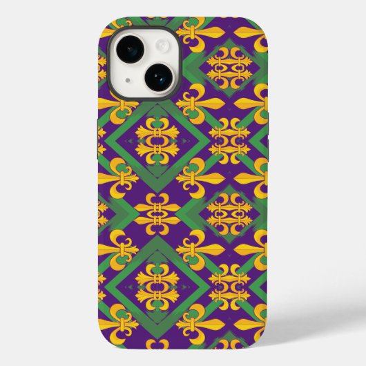 Mardi Gras Lilie Case-Mate iPhone Hülle (Rückseite)