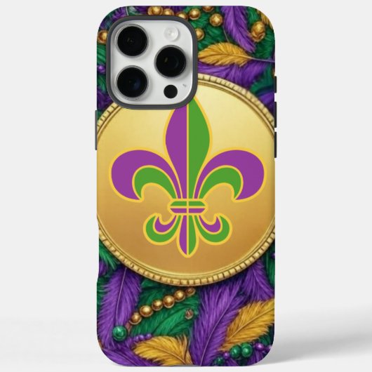 Mardi Gras Lilie Case-Mate iPhone Hülle (Rückseite)