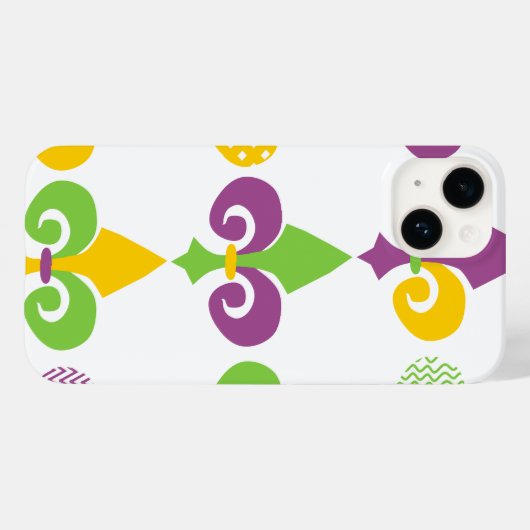 Mardi Gras Lilie Case-Mate iPhone Hülle (Rückseite (Horizontal))