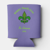 Mardi Gras Lilie Custom Can Cooler Bevorzugung Dosenkühler (Rückseite)