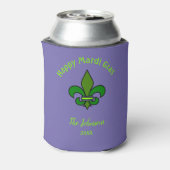 Mardi Gras Lilie Custom Can Cooler Bevorzugung Dosenkühler (Kanne Rückseite)