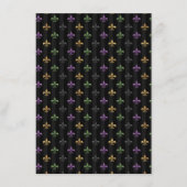 Mardi Gras Lilie Dark Vertical Menükarte (Vorderseite)