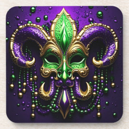 Mardi Gras Lilie Design Getränkeuntersetzer