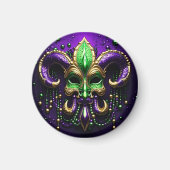 Mardi Gras Lilie Design Magnet (Vorne)