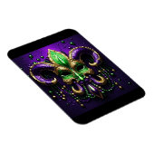 Mardi Gras Lilie Design Magnet (Rechte Seite)