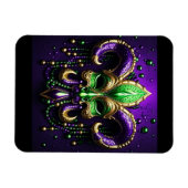 Mardi Gras Lilie Design Magnet (Horizontal)