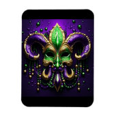Mardi Gras Lilie Design Magnet (Vertikal)