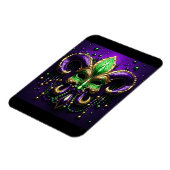 Mardi Gras Lilie Design Magnet (Linke Seite)