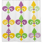 Mardi Gras Lilie Duschvorhang (Vorderseite)