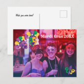 Mardi Gras Lilie Foto Postkarte (Vorne/Hinten)