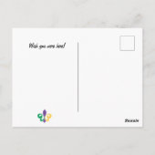 Mardi Gras Lilie Foto Postkarte (Rückseite)