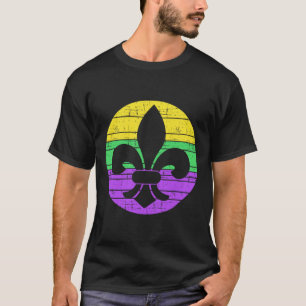 Mardi Gras Lilie für Karnevalsfeiern T-Shirt