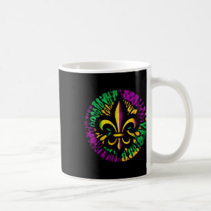 Mardi Gras Lilie Gefärbte Krawatte Männer Karneval Kaffeetasse