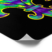 Mardi Gras Lilie Gefärbte Krawatte Poster (Ecke)