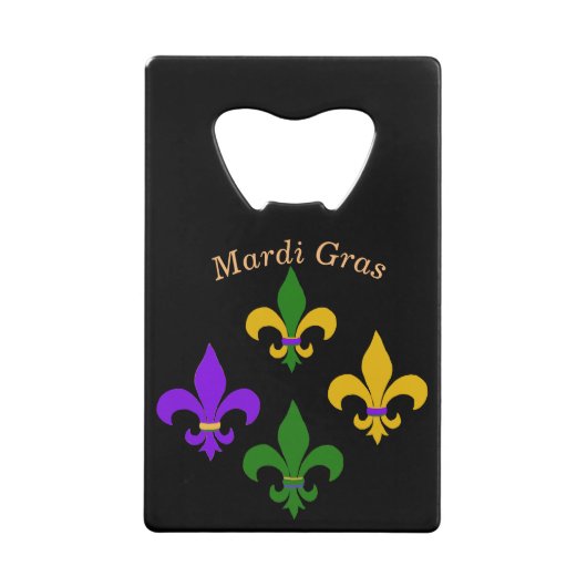 Mardi Gras Lilie Geldbeutel Flaschenöffner (Vorderseite)