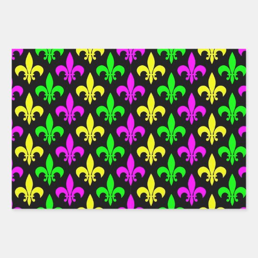 Mardi Gras Lilie Geschenkpapier Set (Vorderseite 3)