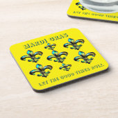 Mardi Gras Lilie Getränkeuntersetzer (Linke Seite)