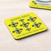 Mardi Gras Lilie Getränkeuntersetzer (Linke Seite)