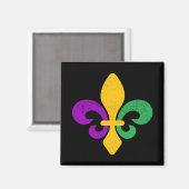 Mardi Gras Lilie Magnet (Vorderseite/Rückseite)