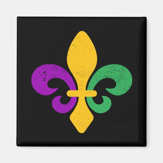 Mardi Gras Lilie Magnet (Vorne)