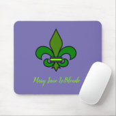 Mardi Gras Lilie Mouse Pad Lila Mousepad (Mit Mouse)