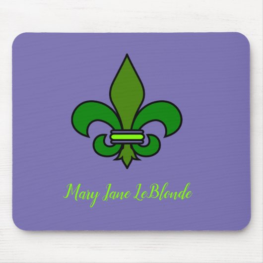 Mardi Gras Lilie Mouse Pad Lila Mousepad (Vorne)