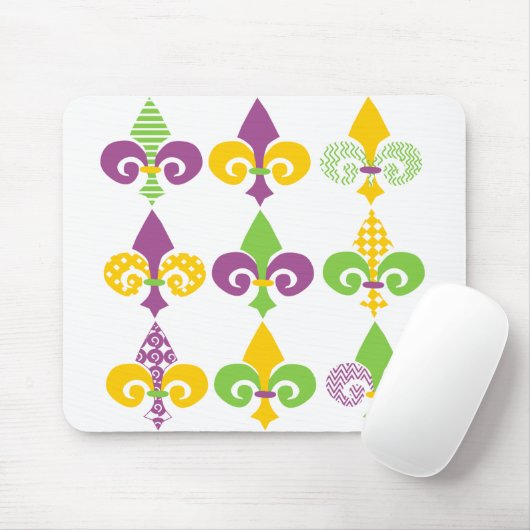 Mardi Gras Lilie Mousepad (Mit Mouse)