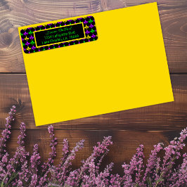 Mardi Gras Lilie Muster benutzerdefinierte Adresse