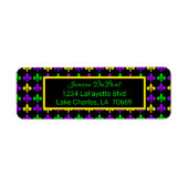 Mardi Gras Lilie Muster benutzerdefinierte Adresse (Vorne)