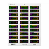 Mardi Gras Lilie Muster benutzerdefinierte Adresse (Vorne)