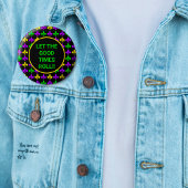 Mardi Gras Lilie Muster Benutzerdefinierter Text Button